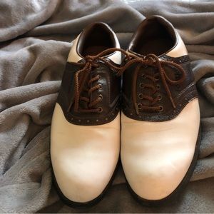 Footjoy Golf Shoes Brown White size 8